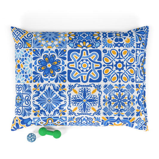 Blue Tile Pet Bed