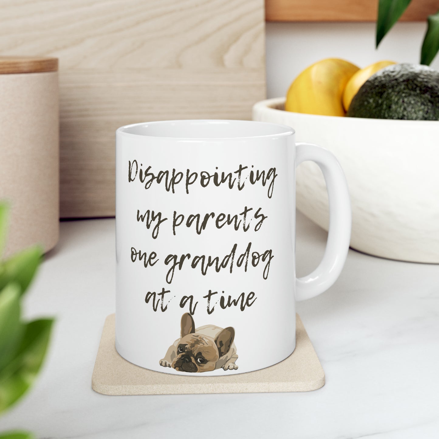 🐶 Disappointing My Parents" Funny Ceramic Mug 11 oz - Cute Dog Coffee Mug Gift