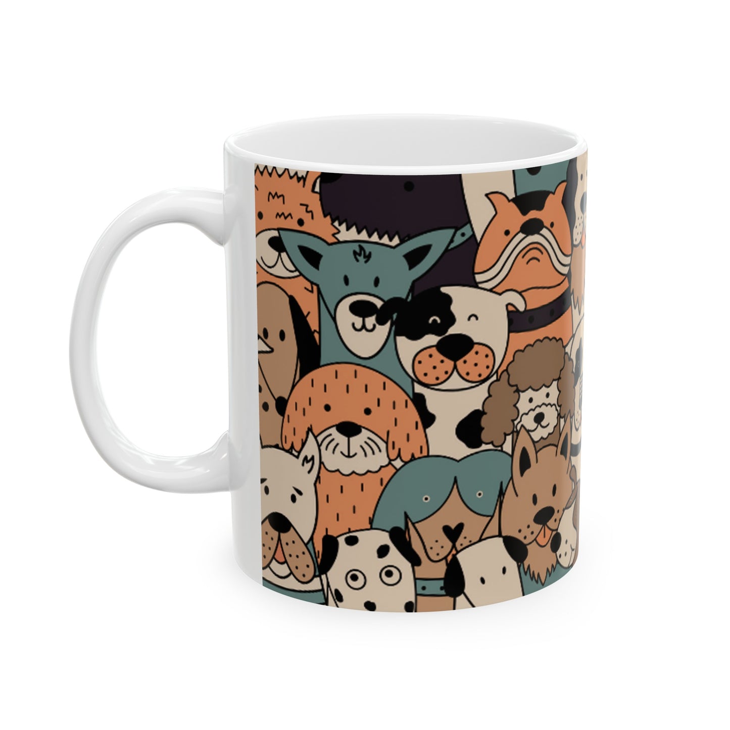 🐶 Pups Galore Ceramic Mug 11oz - A Paw-sitively Charming Companion