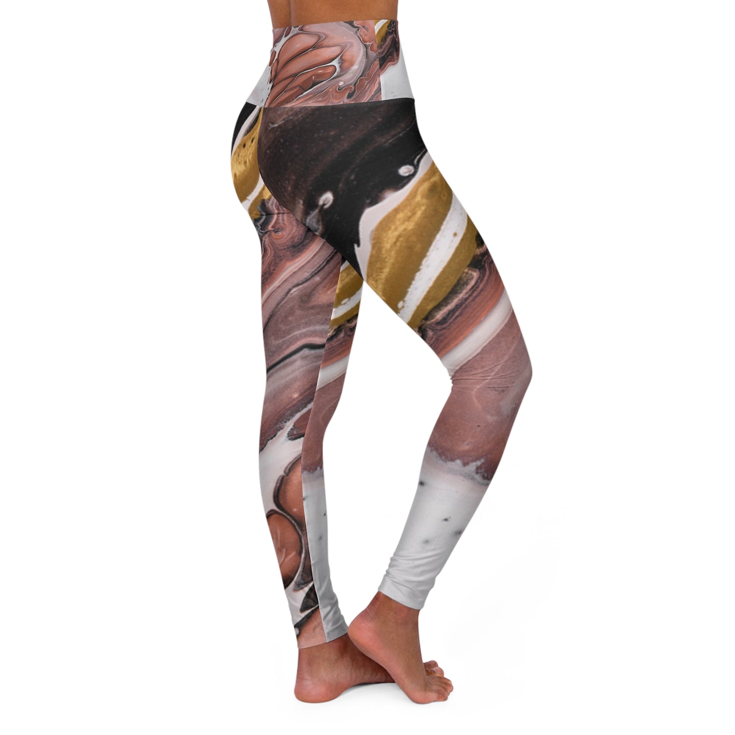 Marble Paint High Waisted Yoga Leggings