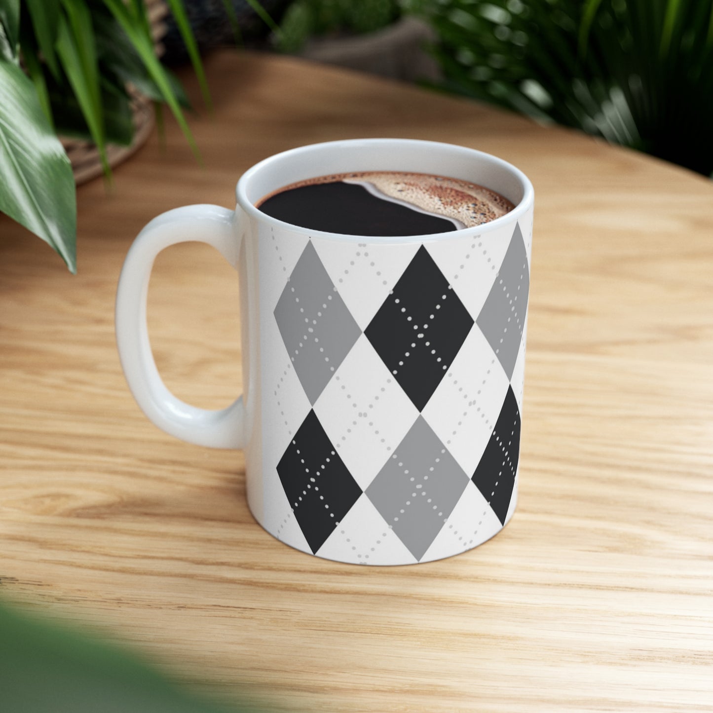 Plaid Diamonds Ceramic Mug 11oz