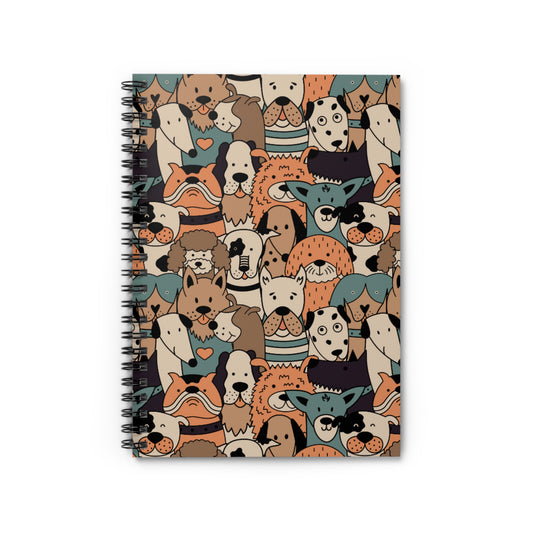 🐶 Pups Galore Spiral Notebook - Ruled Line - Paw-sitively Charming Companion