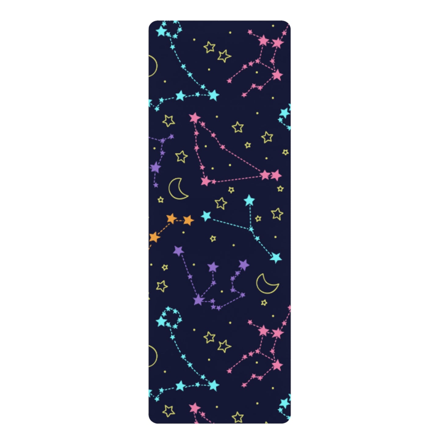 Bright Starry Night Rubber Yoga Mat