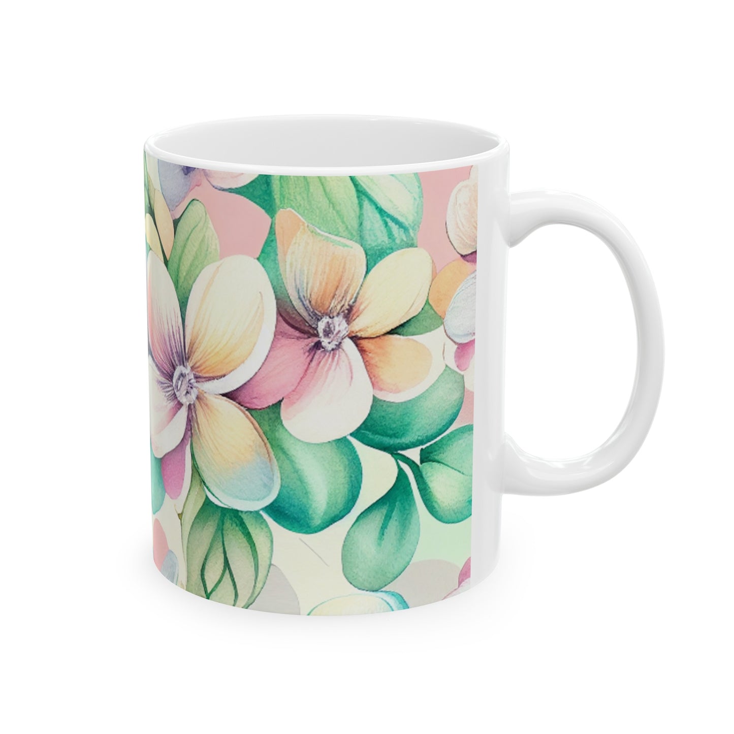 🌼 Vibrant Spring Blossoms Ceramic Mug, 11oz