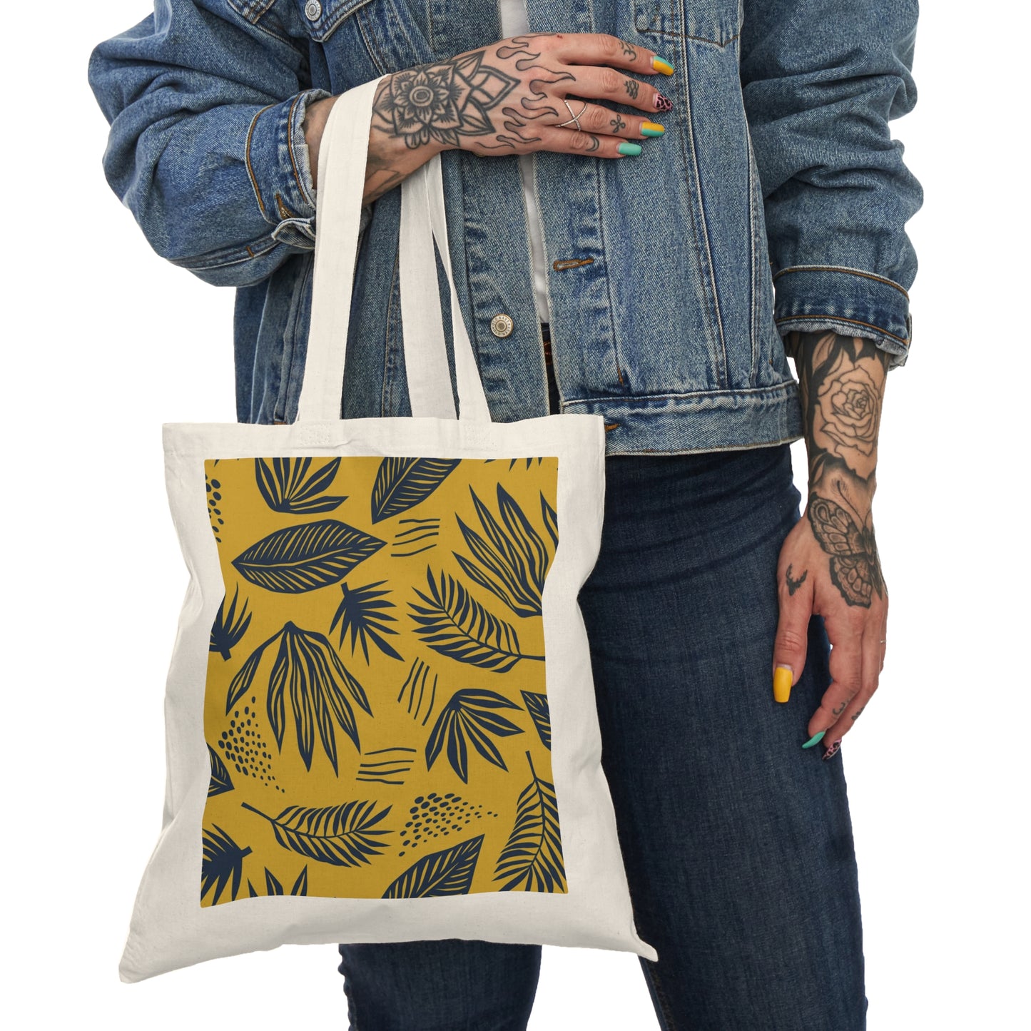 Sunlit Foliage Elegance Natural Tote Bag