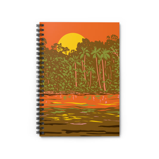 Tropical Island Dreams Spiral Notebook-Ruled Line - Tranquil Ocean Escape