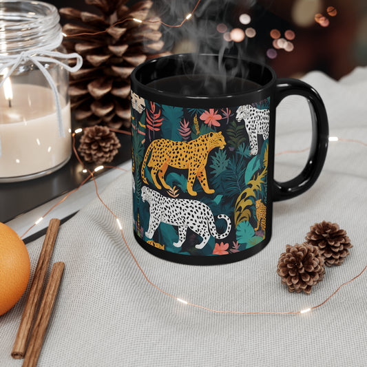 Tik tok Leopards in the Jungle 11oz Black Mug