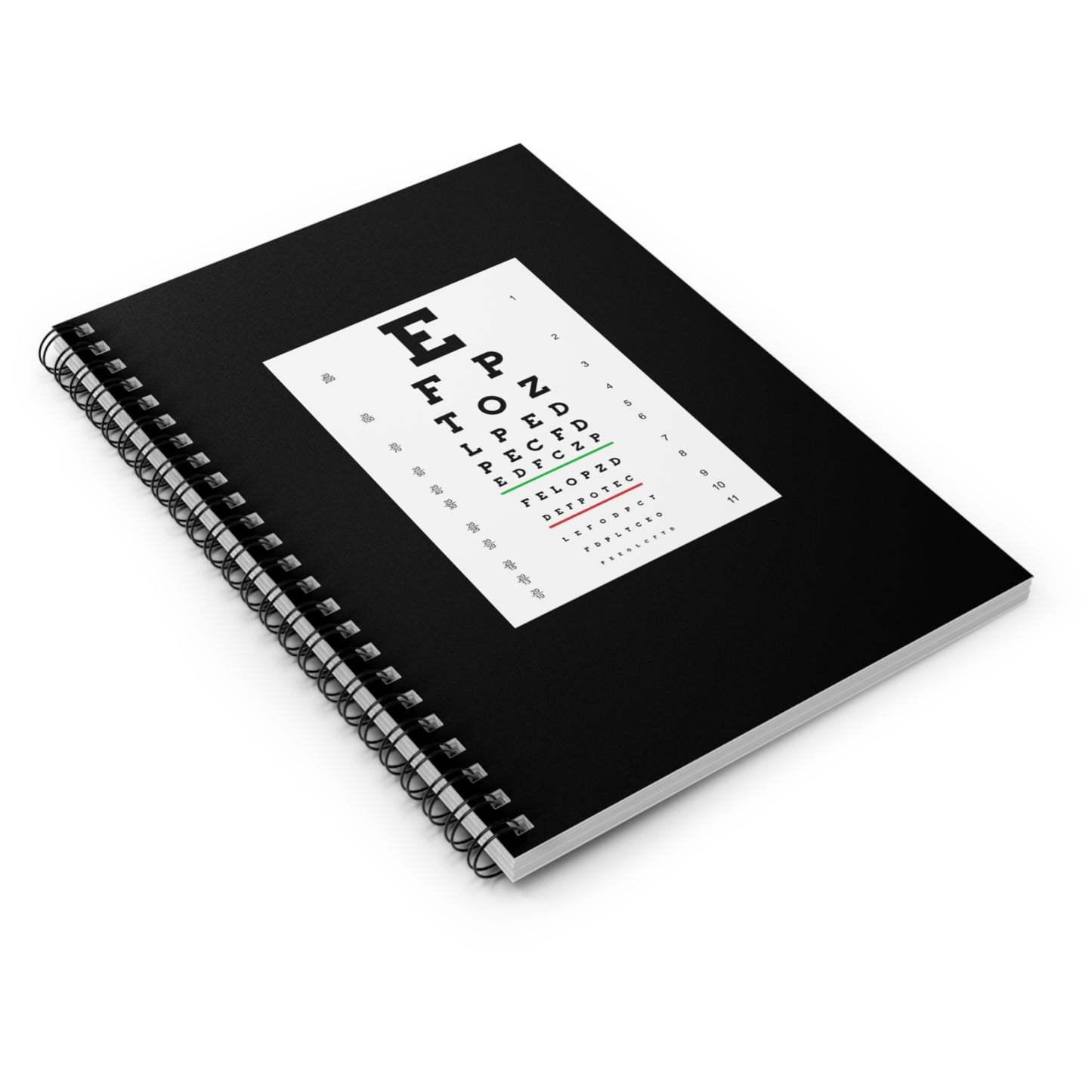 Eye Test Chart Spiral Notebook-Ruled Line - Visionary Companion